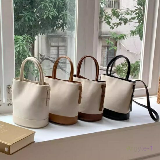バケットバッグ レディース バッグ 鞄 かばん トートバッグ ハンドバッグ ショルダーバッグ 肩掛けバッグ 斜め掛けバッグ シンプル 無地 キャンバスバッグ カ...