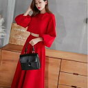 セットアップ レディース 2点セット 上下セット ツーピース トップス ショート丈 クロップド丈 ボリューム袖 ラウンドネック ボトムス スカート ハイウエスト...