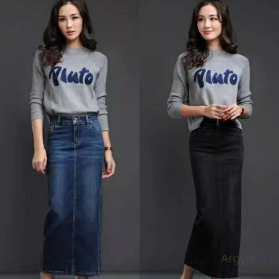 デニムスカート レディースファッション ボトムス タイトスカート ペンシルスカート ナロースカート オーバーサイズ バックスリット ハイウエスト ウエストボタン...