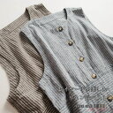 【送料無料】リネン ベスト レディース ジレ レディース ベスト レディース 春夏 おしゃれ ベスト 夏ベスト 前開き トップス ゆったり コットンリネン 大き...