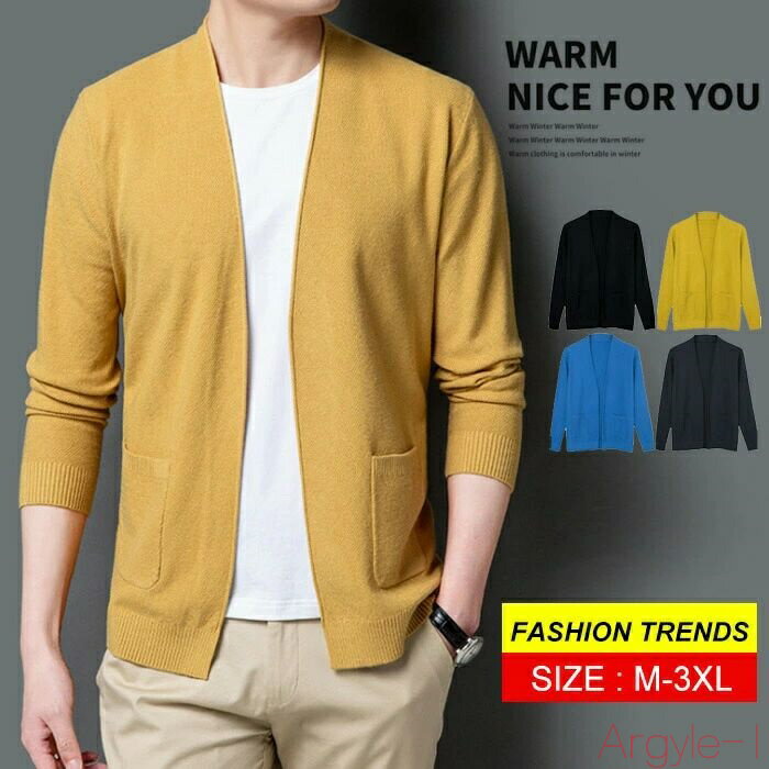 【送料無料】カーディガンカーデ メンズ キレイメ 春アウター ニットカーディガン薄手ニットカーディガン メンズジャケット 無地 羽織 セーター ニット生地 ショ...