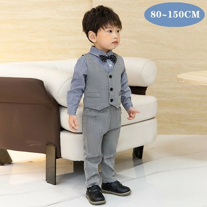 【送料無料】フォーマル 男の子 おしゃれ 長袖 キッズフォーマル 子供スーツセット 誕生日 服 1歳 入学式 結婚式 入園式 卒業式 お宮参 中学受験 発表会 ...