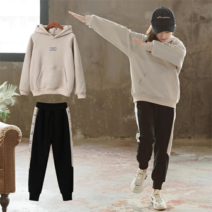 【送料無料】子供服 女の子 秋冬 セットアップ 裏起毛 綿 2点セット ダンス服 トップス ズボン パンツ カジュアル ナチュラル 可愛い 韓国 子供 服 おし...