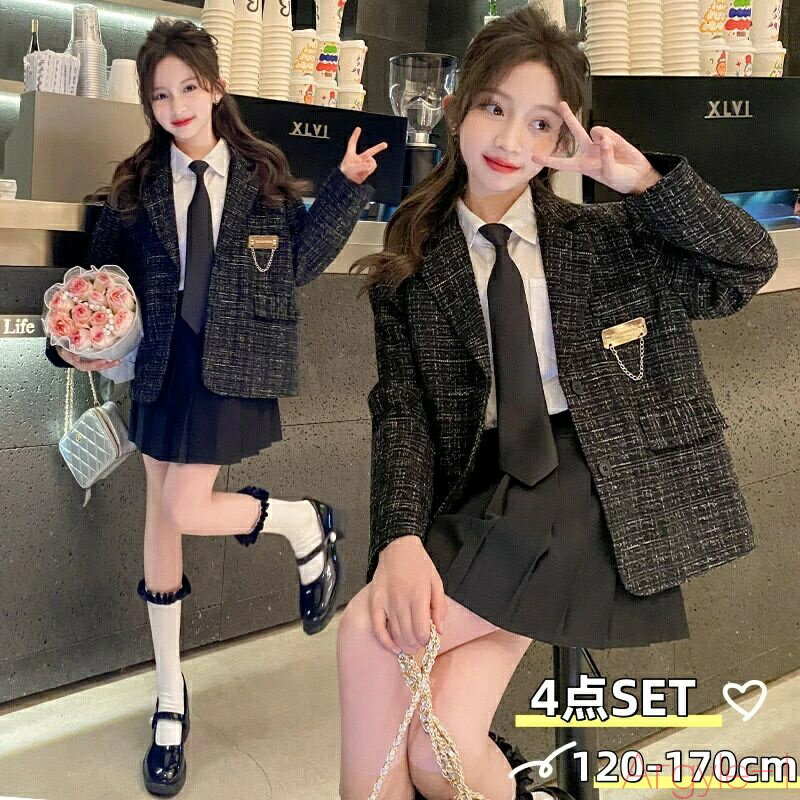 【送料無料】卒業式 スーツ 女の子 150 160 入学式 スーツ 女の子 おしゃれ 卒業式 スーツ セット 女の子 小学生 大きいサイズ ゆったりサイズ 入園...