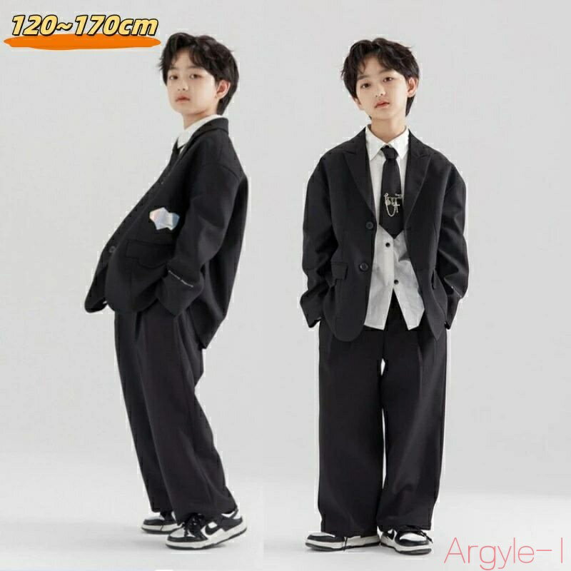 【送料無料】スーツ 男の子 入学式 卒業式 おしゃれ キッズ セットアップ 男の子 ゆったり 大きいサイズ ダンス服 男の子 カジュアルパンツセット 七五三 子...