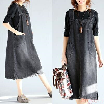 【送料無料】ワンピース きれいめ レディース デニム ワンピ サロペット スカート ロング丈 ジャンパースカート ジーンズ おしゃれ オールインワン ドレス 大...