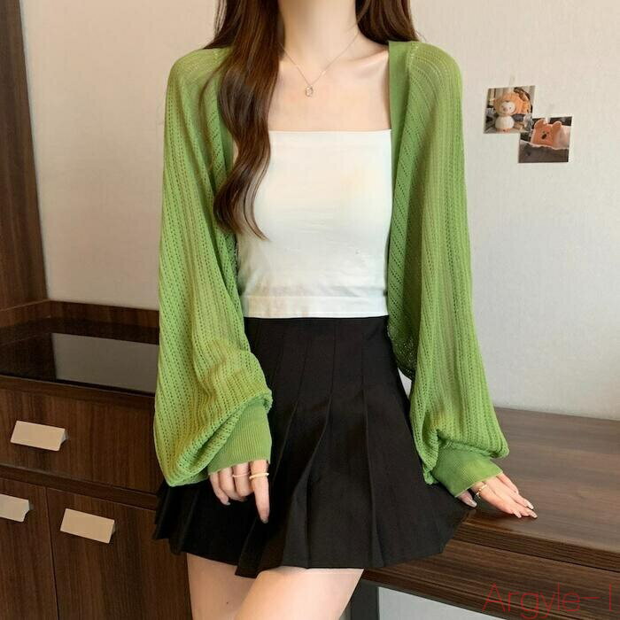 【送料無料】トップス ニット カーディガン アウター 羽織り ボレロ ドルマンスリーブ レディース 大人 可愛い きれいめ カジュアル 長袖 グリーン 緑 ブルー 青 ベージュ ホ
