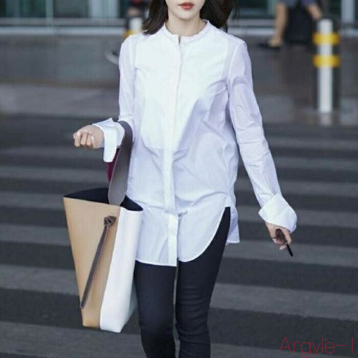 【送料無料】トップス シャツ ブラウス レディース エレガント きれいめ カジュアル 長袖 フェミニン 大人 可愛い シンプル ベーシック 抜け感 こなれ感 オーバーサイズ ゆっ