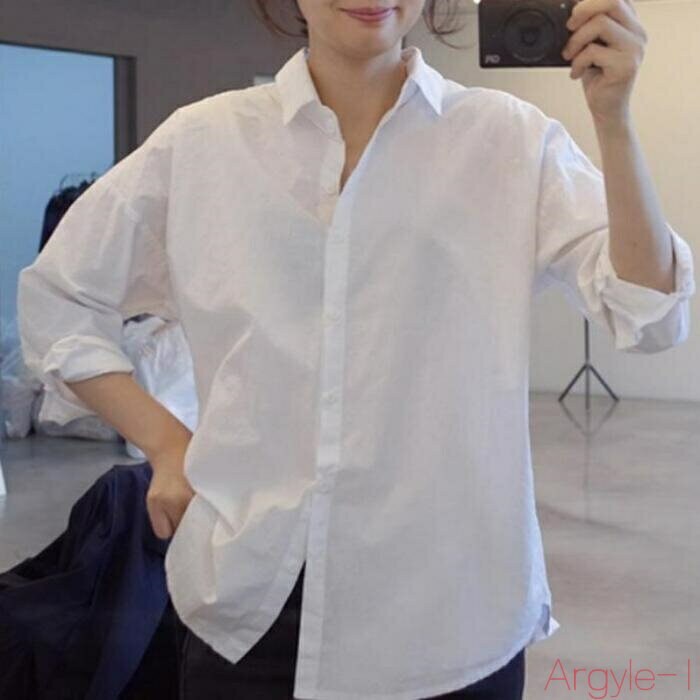 【送料無料】トップス シャツ ブラウス レディース エレガント きれいめ カジュアル 長袖 フェミニン 大人 可愛い シンプル ベーシック 抜け感 こなれ感 オーバーサイズ ゆっ