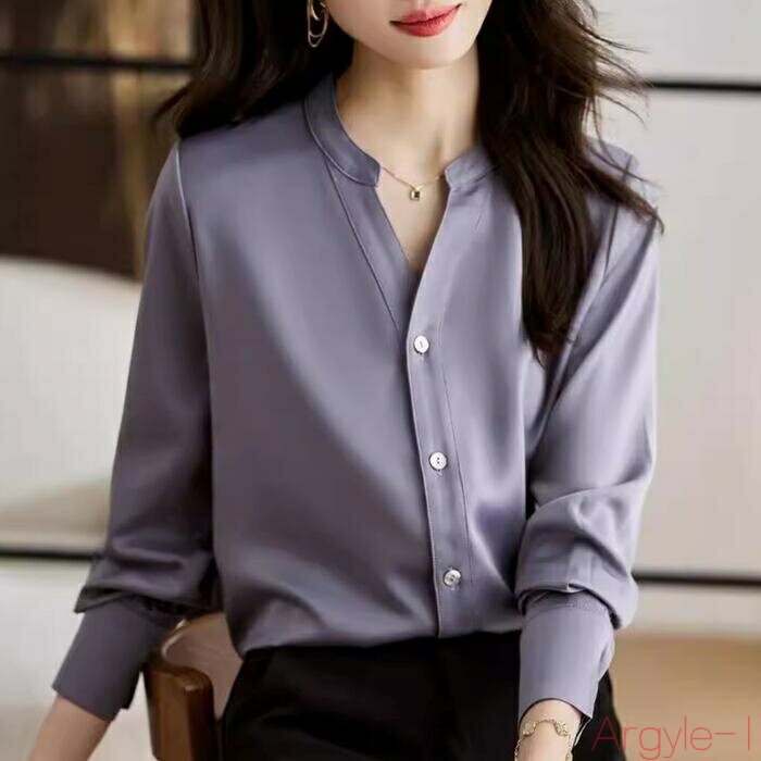 【送料無料】トップス ブラウス シャツ スキッパー Vネック レディース エレガント 長袖 きれいめ カジュアル フェミニン 大人 可愛い シンプル 上品 オフィス 通勤 体型カバ