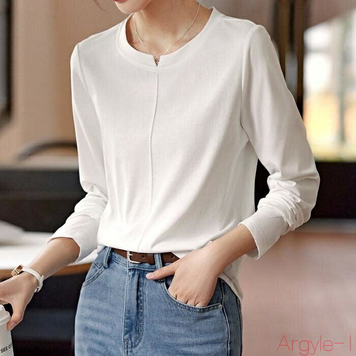 【送料無料】トップス Tシャツ カットソー プルオーバー ロンT エレガント レディース 大人 可愛い 長袖 きれいめ カジュアル フェミニン おしゃれ シンプル ベーシック イン