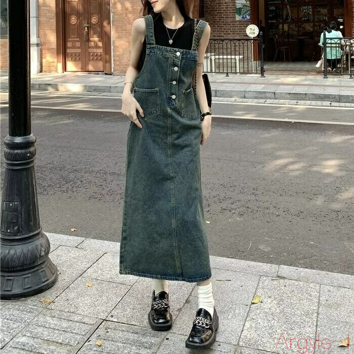 【送料無料】ワンピース ワンピ ドレス デニム ジャンパースカート サロペットスカート レディース きれいめ カジュアル キャミワンピ ノースリーブ 大人 可愛...