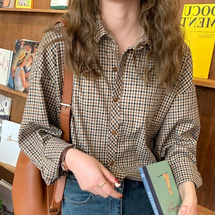 【送料無料】トップス ブラウス シャツ チェック エレガント レディース 大人 可愛い 長袖 きれいめ カジュアル フェミニン おしゃれ クラシカル トラッド かっこいい 通勤