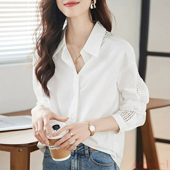 【送料無料】トップス ブラウス シャツ レース レディース エレガント 大人 可愛い きれいめ カジュアル フェミニン 長袖 ナチュラル 透け感 上品 通勤 オフィス 肌見せ 体型