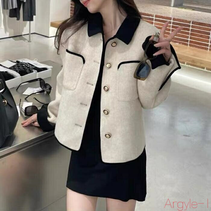 【送料無料】アウター コート ジャケット ステンカラー バイカラー レディース きれいめ カジュアル 大人 可愛い 配色 体型カバー セレモニー お呼ばれ オケ...