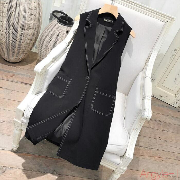 【送料無料】トップス ベスト ジレ ジャケット アウター カーディガン 羽織り テーラード ステッチ レディース カジュアル ノースリーブ フェミニン 大人 可...