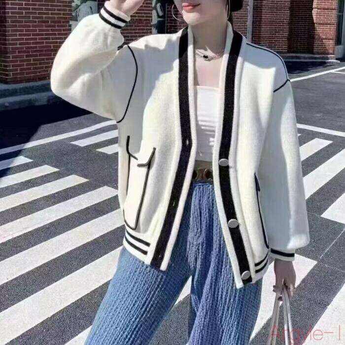 【送料無料】トップス ニット カーディガン 羽織り アウター ジャケット エレガント レディース 大人 可愛い きれいめ カジュアル フェミニン 長袖 ライン ゆったり 体型カバ