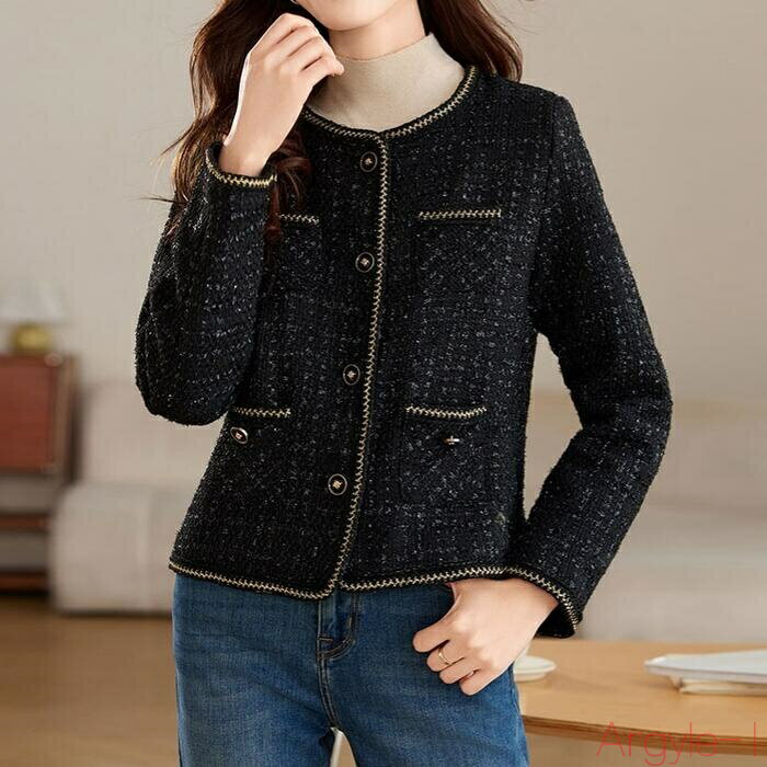 【送料無料】アウター コート ジャケット ツイード ノーカラー カーディガン 羽織り レディース エレガント 大人 可愛い きれいめ カジュアル フェミニン セレモニー お呼ば