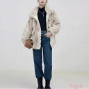 【送料無料】アウター コート ジャケット フェイクファー 羽織り ボア スタンドカラー レディース エレガント 大人 可愛い きれいめ カジュアル フェミニン 長袖 ショートコ(4)