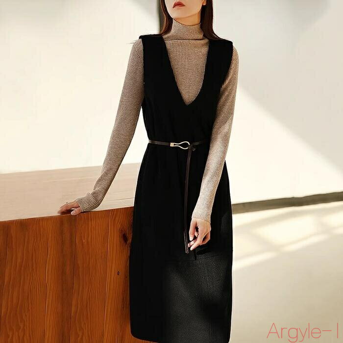 【送料無料】ワンピース ワンピ ドレス ジャンパースカート レディース きれいめ カジュアル 大人可愛い 春 秋 冬 ノースリーブ ミモレ丈 ウエストベルト レ...