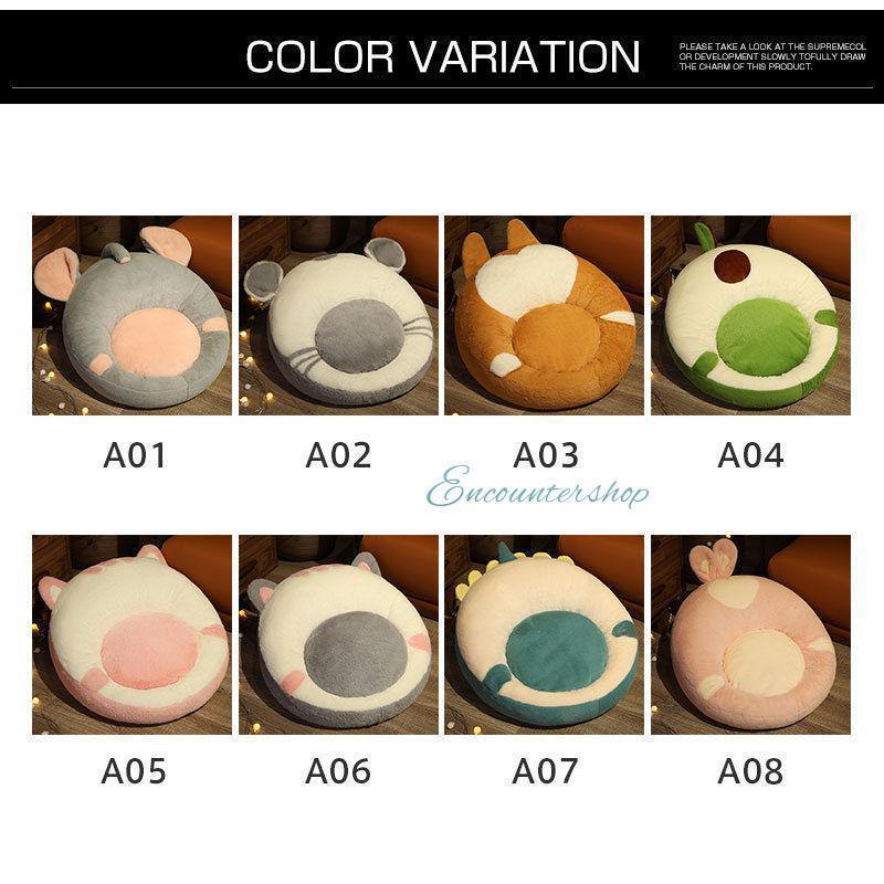 座布団 クッション 丸型 デザイン 動物 ふかふか かわいい ストレス解消 床 椅子 チェア チェアパッド 和室 洋室 北欧 家庭用 業務用 [2]