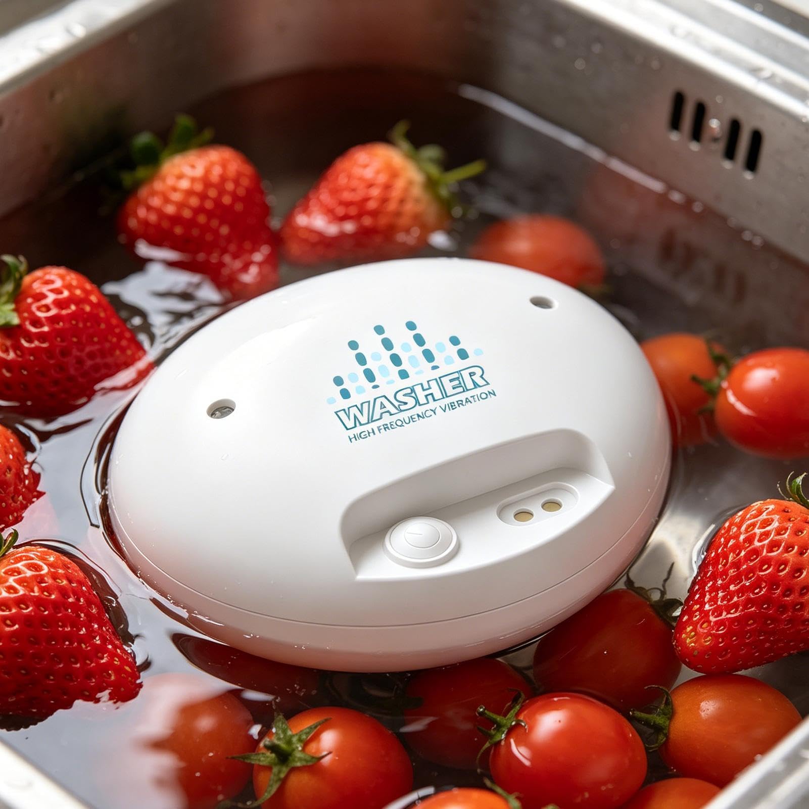 フルーツ ナー ウォータープルーフ仕様を採用した食材を手軽に洗える便利なガジェット 超音波果物野菜洗浄機 キッチンでの農産物やお米、じゃがいも、いちごの保存に argyle-1-10152537 アーガイル サンプル画像2
