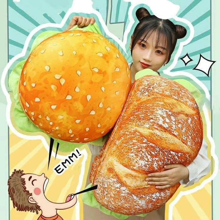 ハンバーガー型 抱き枕 パン トースト本物そっくり ソファー クッション 座布団 雑...