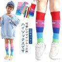 【送料無料】カジュアル ロゴ 保育園 ジュニア ライン入り かわいい グラデーション 子供用 靴下 キッズ 2足セット!ハイソックス