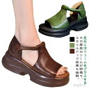 【送料無料】外反母趾 幅広 合皮 滑り止め 疲れない PU スポーツサンダル 厚底サンダル 厚底 カジュアル 大きいサイズ フラットサンダル