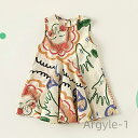 【送料無料】2024 女の子用ワンピース 夏のノースリーブ グラフィティ ミディアムサイズのAラインスカート 女の赤ちゃん子供用ワンピース