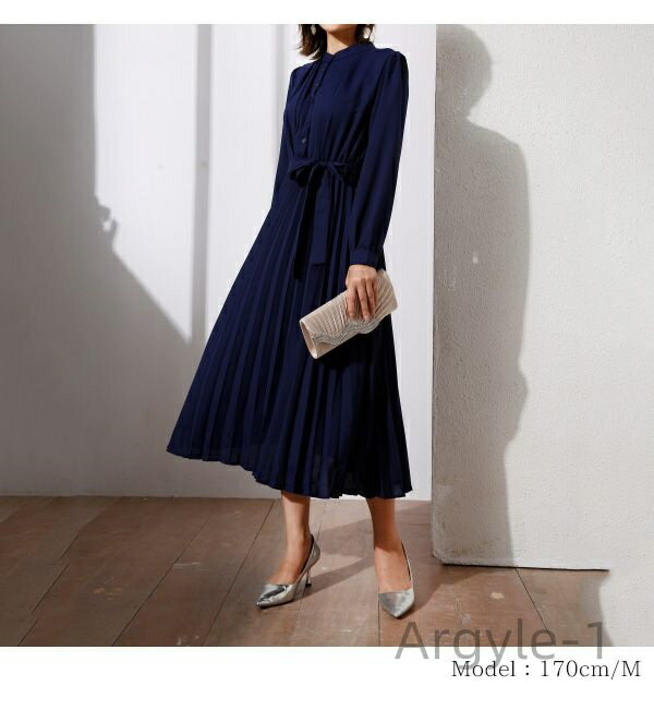 【送料無料】プリーツワンピース ワンピース ワンピース ワンピース 膝丈 ワンピース ゆったり プリーツ エレガント 無地 ワンピース きれいめ ドレス ワンピ...