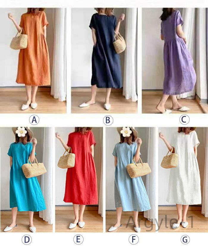 【送料無料】ース 大人 お洒落 春 オシャレ 出かけ 体型カバー 20代 30代 普段着 膝丈 ひざ丈 無地 きれいめ ひざ丈 ひざワンピース ゆったり 可愛い...