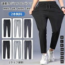 【送料無料】アイスシルクパンツ 薄手 夏 ストレートパンツ ジョガーパンツ カジュアルパンツ 2枚組 ズボン アイスシルク パンツ