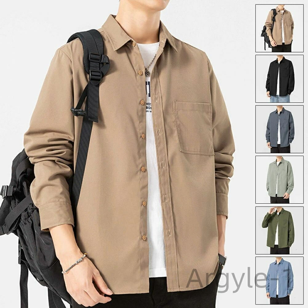 【送料無料】ファッション 50代 40代 30代 20代 シンプル 大きいサイズ オフィス 胸ポケット ビジネス メンズファッション 春服 秋服 シャツ ビジネ...