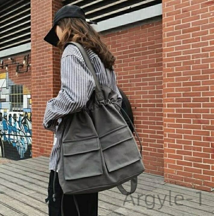 【送料無料】A4 入れやすい 大容量 大きめ ポケット きんちゃく 巾着型 巾着 bag 鞄 かばん トートバッグ バッグパック リュック バッグ