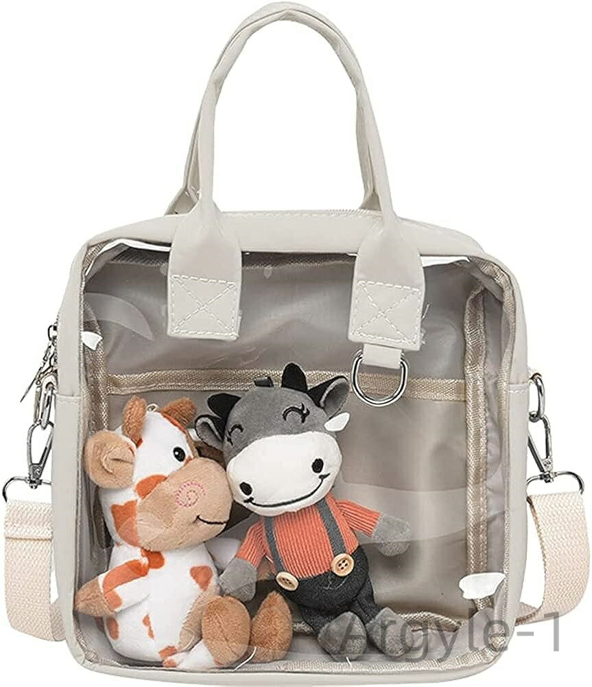 【送料無料】デイバック ミニポーチ 片面透明バッグ 外出 2WAY ぬいぐるみ イベント ショルダーバッグ 見せバッグ 痛バ