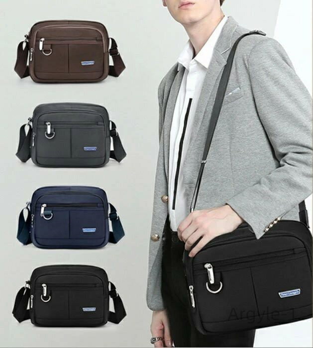 【送料無料】ジップ バッグ カジュアル 4カラー 肩掛け メンズバッグ コンパクト 収納