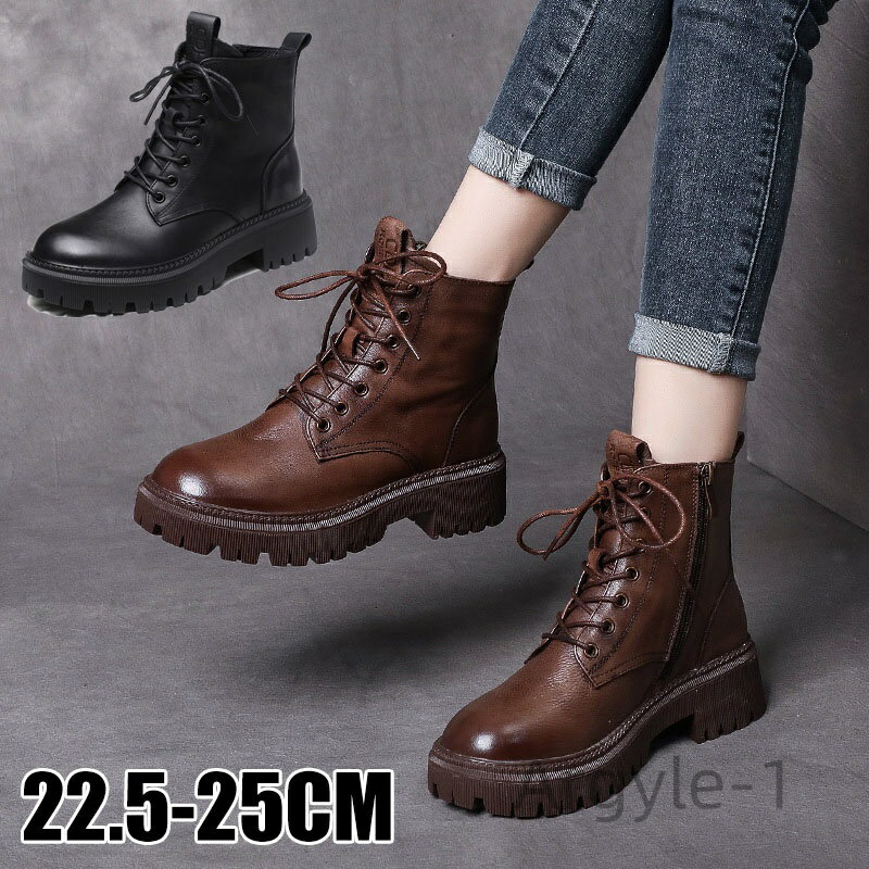 【送料無料】ア 痛くない レザー 防滑 防水フラットヒール ショート シューズ 雪遊び トレッキングシューズ 通学 秋冬 通勤 通学 22.5~26.0cm