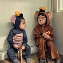 【送料無料】女の子 寝相アート 帽子付き耳付き キッズ 赤ちゃん 綿 コットン ネズミ かわいい 秋冬 出産祝い 韓国 韓国ベビー服 コットン 綿