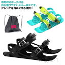 【送料無料】ニスキー板 小型 調整可能 持ち運びやすい 靴 屋外 スノーシューズ ショート スキー スノー 収納ポーチ付き 20~24cm 22.5~29cm
