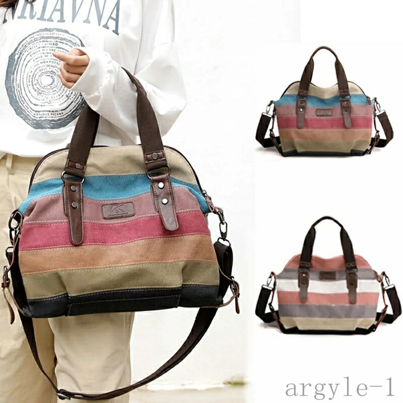 【送料無料】レディース 大きめ 大容量 ショッピングバッグ 斜めがけ 通勤バッグ お仕事バッグ 収納バッグ 肩掛け バッグ キャンバス シンプル(4)