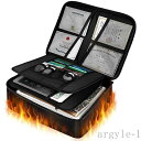 【送料無料】パスワードロック 大容量 耐火収納ケース 耐水 小型 貴重品入れ 防火バック 書類保管ケース 持ち運び 防水 金庫 書類ケース 防炎