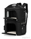【送料無料】猫2匹リュック分離可キャリー2層ペットキャリーバッグ小型犬ソフトクレート折りたたみ可マット付き2way通院用ペットキャリーリュック猫猫用