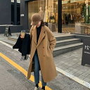 【送料無料】コート ロングコート 上着 ロング丈 袖付き 長袖 襟付き 前開き ダブルボタン ポケット かわいい 大人可愛い きれいめ シンプル 大人