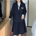 【送料無料】セットアップ 制服 ジャケット ボトムス 長袖 前開き ボタン スカート プリーツスカート ミディアム丈 かわいい 大人可愛い きれいめ