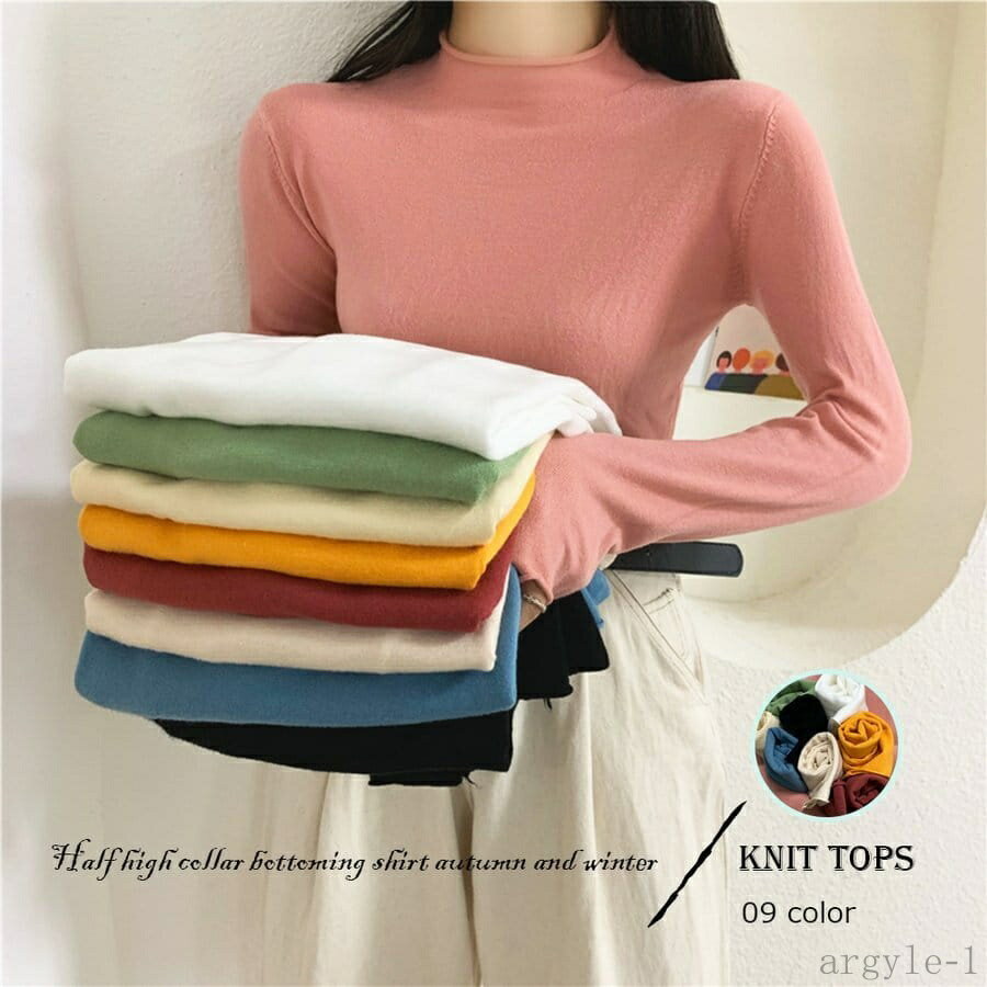 【送料無料】ニットセータレデイーズ40代秋冬きれい長袖ベーシックニットセータレデイーズ40代秋冬きれ..