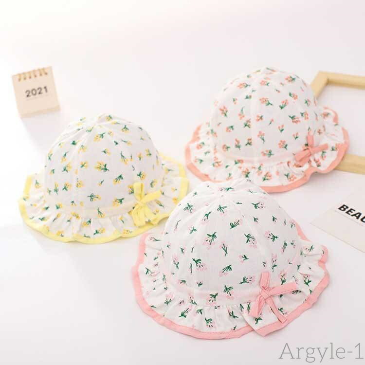 【送料無料】帽子 洗えるコットンハット ベビー キッズ ハット UVカット 紫外線対策 日よけ キャップ つば広 ゴムひも付 ゴム付き 薄手 日焼け防止 赤ちゃん