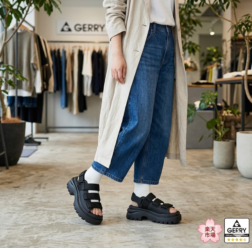 楽天マラソンSALE★軽量サンダルシンプルでなおかつゴムで調節ができしっかりとできるのでホールド感が高いアイテムです。定番の厚底ですが、程よいボリューム感で足元をすっきりとして印象にしてくれます。