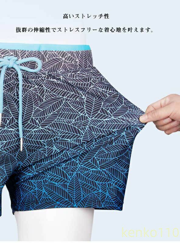 水着 メンズ 大きいサイズ フィットネス キャップ付き スイムパンツ ショートパンツ 海パン スポーツウェア 水陸両用 男性用 海水パンツ スポーツ 吸汗速乾 海 プール ビーチプレゼント