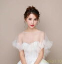 ドレスケープ 結婚式 花嫁 ウエディングショール 肩掛け 透け感 フォーマルケープ エレガント 前撮り ウエディングストール 体型カバー 華やか ピアノ発表会 ...